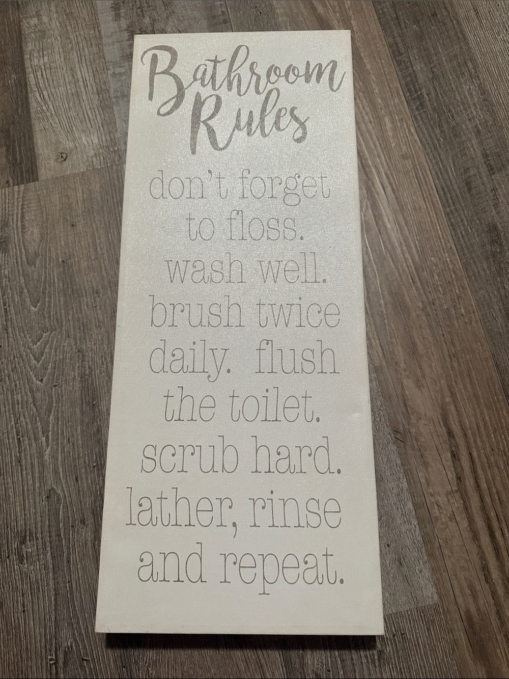 Bathroom Rules Wall Sign